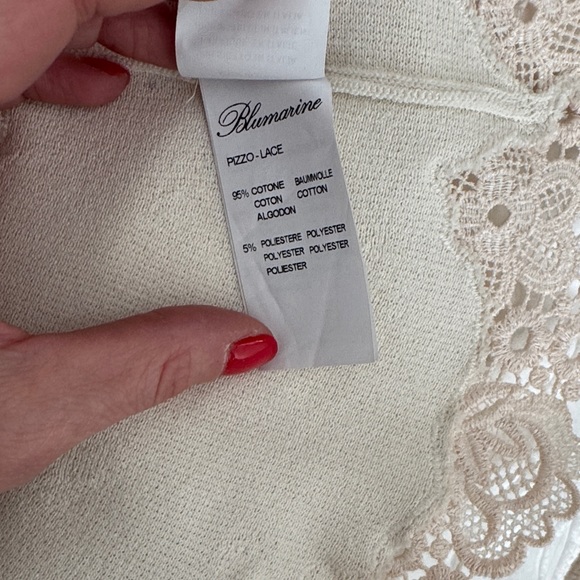 Blumarine Cream Dress with Lace Accents - Picture 6 of 6